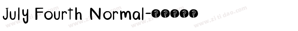 July Fourth Normal字体转换